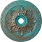 Ekena Millwork Bordeaux Deluxe Ceiling Medallion (Canopies up to 4"), 23 5/8"OD x 3"ID x 2"P, Copper Green Patina CM23BOCGS - alternate 1